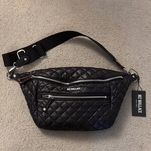 NEW W TAG - MZ Wallace Black Quilted Crossbody Bag